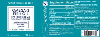The Vitamin Shoppe Omega-3 Fish Oil 1000 mg - supplement