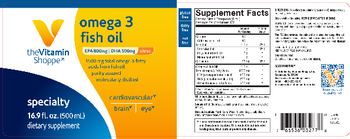 The Vitamin Shoppe Omega 3 Fish Oil Citrus - supplement