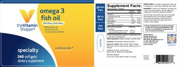 The Vitamin Shoppe Omega 3 Fish Oil EPA 300 mg DHA 200 mg - supplement
