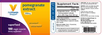 The Vitamin Shoppe Pomegranate Extract 250 mg - supplement