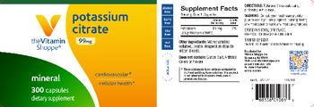 The Vitamin Shoppe Potassium Citrate 99 mg - supplement