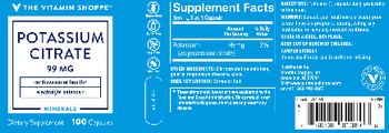 The Vitamin Shoppe Potassium Citrate 99 mg - supplement