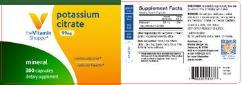 The Vitamin Shoppe Potassium Citrate 99 mg - supplement
