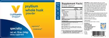 The Vitamin Shoppe Psyllium Whole Husk Powder - supplement