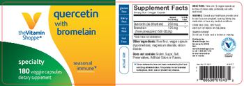 The Vitamin Shoppe Quercetin with Bromelain - supplement