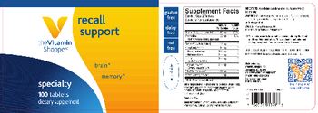 The Vitamin Shoppe Recall Support - supplement