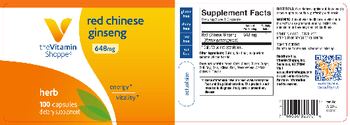 The Vitamin Shoppe Red Chinese Ginseng 648 mg - supplement