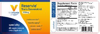 The Vitamin Shoppe Reservie Trans-Resveratrol 250mg - supplement