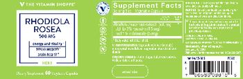 The Vitamin Shoppe Rhodiola Rosea 500 mg - supplement