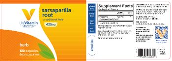 The Vitamin Shoppe Sarsaparilla Root 425mg - supplement