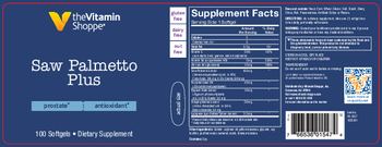 The Vitamin Shoppe Saw Palmetto Plus - supplement