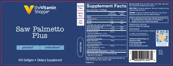 The Vitamin Shoppe Saw Palmetto Plus - supplement