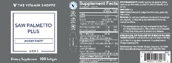 The Vitamin Shoppe Saw Palmetto Plus - supplement