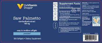 The Vitamin Shoppe Saw Palmetto Standardized Extract 160 mg - supplement