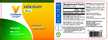The Vitamin Shoppe Selenium 50 mcg - supplement