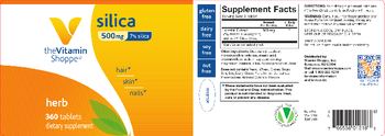 The Vitamin Shoppe Silica 500 mg - supplement