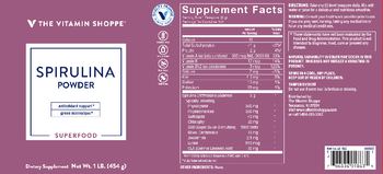 The Vitamin Shoppe Spirulina Powder - supplement