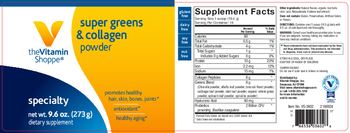The Vitamin Shoppe Super Greens & Collagen Powder - supplement