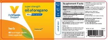 The Vitamin Shoppe Super Strength Oil Of Oregano 45 mg - supplement
