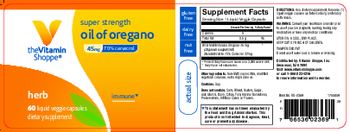 The Vitamin Shoppe Super Strength Oil Of Oregano 45 mg - supplement