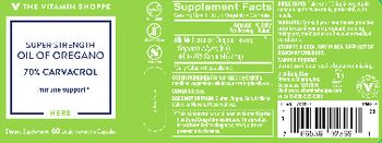 The Vitamin Shoppe Super Strength Oil of Oregano - supplement