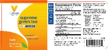The Vitamin Shoppe Supreme Green Tea 100 mg - supplement