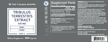 The Vitamin Shoppe Tribulus Terrestris Extract 625 mg - supplement