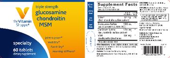 The Vitamin Shoppe Triple Strength Glucosamine Chondroitin MSM - supplement