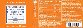 The Vitamin Shoppe Triple Strength Glucosamine Chondroitin with MSM - supplement