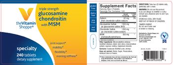 The Vitamin Shoppe Triple Strength Glucosamine Chondroitin with MSM - supplement
