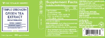 The Vitamin Shoppe Triple Strength Green Tea Extract - supplement
