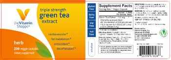 The Vitamin Shoppe Triple Strength Green Tea Extract - supplement