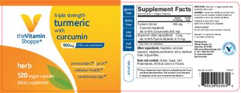 The Vitamin Shoppe Triple Strength Turmeric with Curcumin 900 mg - supplement