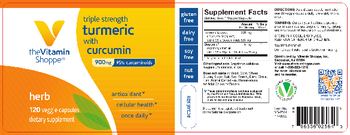 The Vitamin Shoppe Triple Strength Turmeric With Curcumin 900 mg - supplement