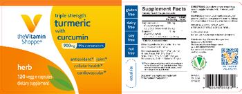 The Vitamin Shoppe Triple Strength Turmeric With Curcumin 900 mg - supplement