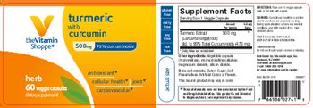 The Vitamin Shoppe Turmeric with Curcumin 500 mg - supplement