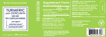 The Vitamin Shoppe Turmeric with Curcumin 500 mg - supplement