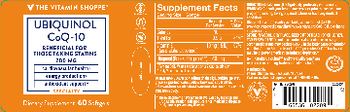 The Vitamin Shoppe Ubiquinol CoQ-10 200 mg - supplement