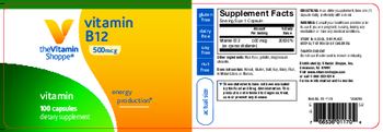 The Vitamin Shoppe Vitamin B12 500 mcg - supplement