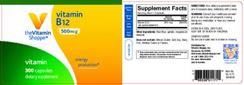 The Vitamin Shoppe Vitamin B12 500 mcg - supplement