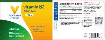 The Vitamin Shoppe Vitamin B2 100 mg - supplement