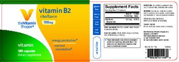 The Vitamin Shoppe Vitamin B2 100 mg - supplement