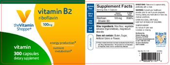 The Vitamin Shoppe Vitamin B2 100 mg - supplement