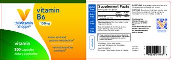 The Vitamin Shoppe Vitamin B6 100 mg - supplement