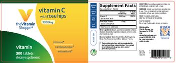 The Vitamin Shoppe Vitamin C with Rose Hips 1000 mg - supplement