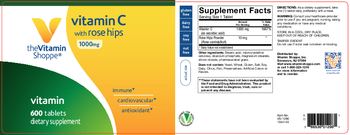 The Vitamin Shoppe Vitamin C With Rose Hips 1000 mg - supplement