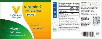 The Vitamin Shoppe Vitamin C With Rose Hips 500 mg - supplement