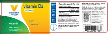 The Vitamin Shoppe Vitamin D3 5000 IU - supplement