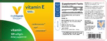 The Vitamin Shoppe Vitamin E 1000 IU - supplement
