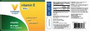 The Vitamin Shoppe Vitamin E 1000 IU - supplement